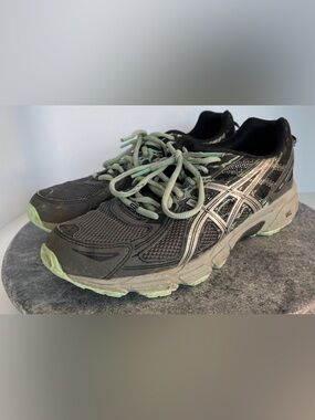 ASICS Gel Venture 6 Grey Teal Green Tennis Shoes 9.5
